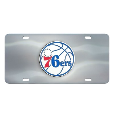 Fan Mats  LLC Philadelphia 76ers Diecast License Plate Stainless Steel