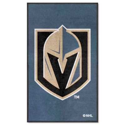 Fan Mats  LLC Vegas Golden Knights 3x5 Logo Mat Portrait Gray