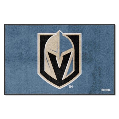 Fan Mats  LLC Vegas Golden Knights 4x6 Logo Mat Landscape Gray