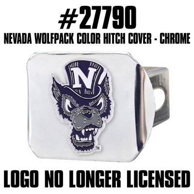 Fan Mats  LLC Nevada Wolfpack Color Hitch Cover Chrome Chrome