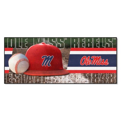 Fan Mats  LLC Ole Miss Rebels Baseball Runner Red