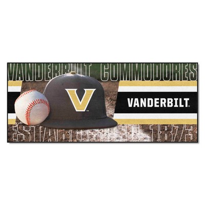 Fan Mats  LLC Vanderbilt Commodores Baseball Runner Black