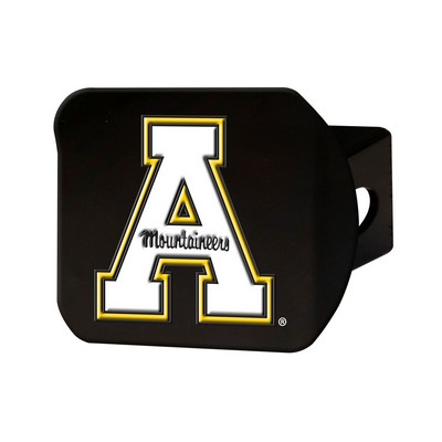 Fan Mats  LLC Appalachian State Mountaineers Color Hitch Cover Black White