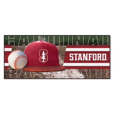 Fan Mats  LLC Stanford Cardinal Baseball Runner White