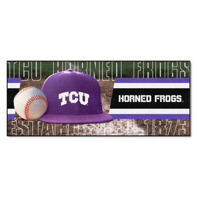 Fan Mats  LLC TCU Horned Frogs Baseball Runner White