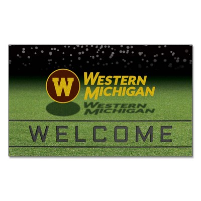 Fan Mats  LLC Western Michigan Broncos Crumb Rubber Door Mat Green