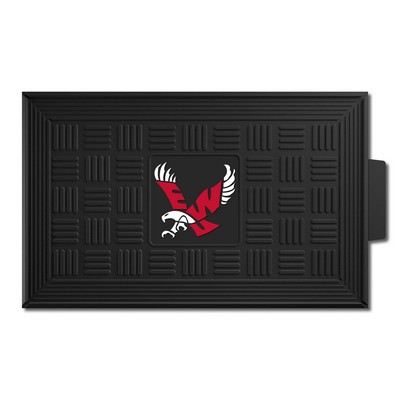 Fan Mats  LLC Eastern Washington Eagles Medallion Door Mat Black