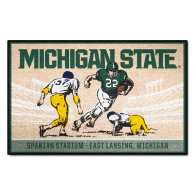 Fan Mats  LLC Michigan State Spartans Starter Mat Ticket Tan