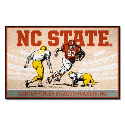 Fan Mats  LLC NC State Wolfpack Starter Mat Ticket Tan