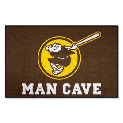 Fan Mats  LLC San Diego Padres Starter Mat Man Cave Brown