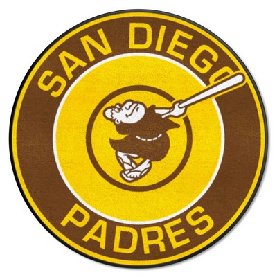 Fan Mats  LLC San Diego Padres Roundel Mat Brown