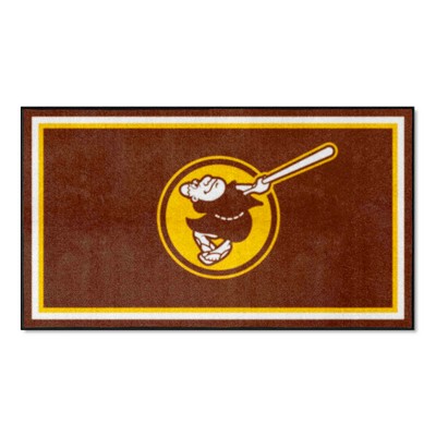 Fan Mats  LLC San Diego Padres 3x5 Rug Brown