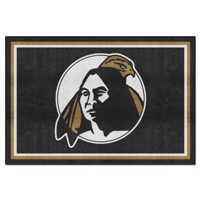 Fan Mats  LLC UNC Pembroke Braves 5x8 Rug Black