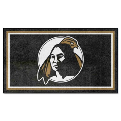 Fan Mats  LLC UNC Pembroke Braves 3x5 Rug Black