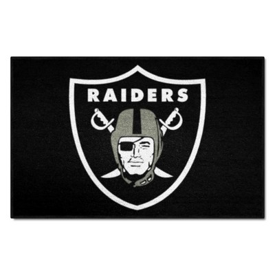 Fan Mats  LLC Las Vegas Raiders Starter Mat Accent Rug - 19in. x 30in. Black