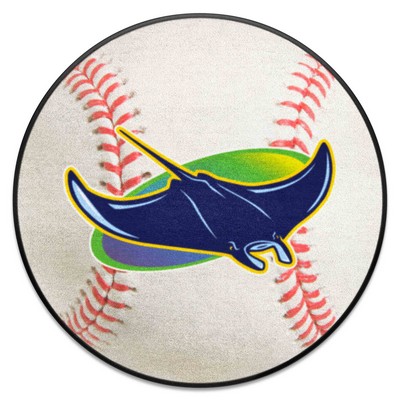 Fan Mats  LLC Tampa Bay Rays Baseball Mat White