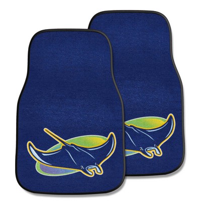 Fan Mats  LLC Tampa Bay Rays 2-pc Carpet Car Mat Set Navy