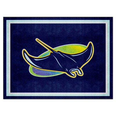 Fan Mats  LLC Tampa Bay Rays 8x10 Rug Navy