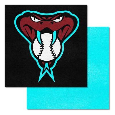 Fan Mats  LLC Arizona Diamondbacks Team Carpet Tiles Black