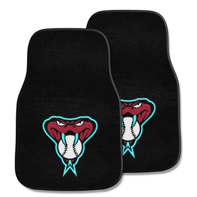 Fan Mats  LLC Arizona Diamondbacks 2-pc Carpet Car Mat Set Black