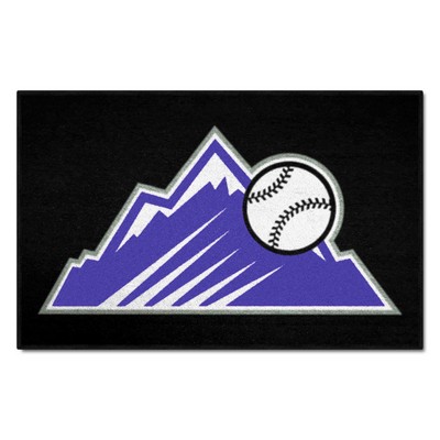 Fan Mats  LLC Colorado Rockies Starter Mat Black