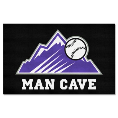 Fan Mats  LLC Colorado Rockies Ulti-Mat Man Cave Black