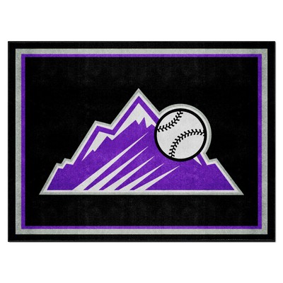 Fan Mats  LLC Colorado Rockies 8x10 Rug Black