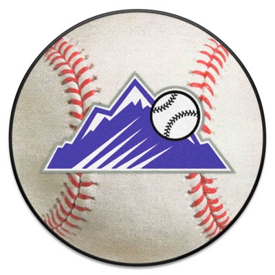 Fan Mats  LLC Colorado Rockies Baseball Mat White