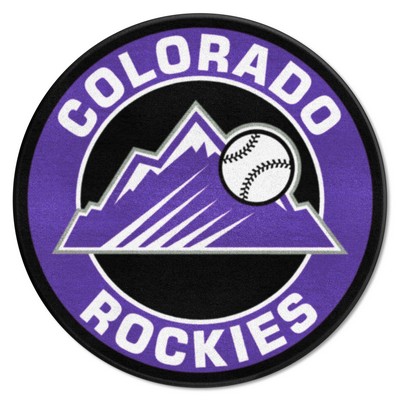 Fan Mats  LLC Colorado Rockies Roundel Mat Black