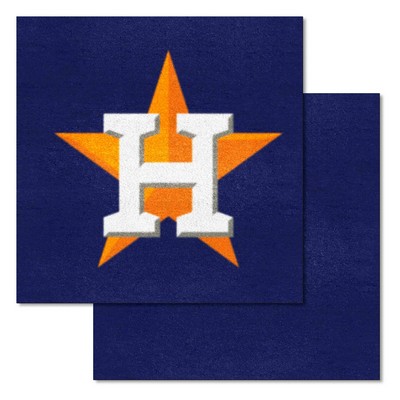 Fan Mats  LLC Houston Astros Team Carpet Tiles Navy