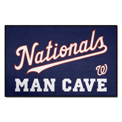 Fan Mats  LLC Washington Nationals Starter Mat Man Cave Navy