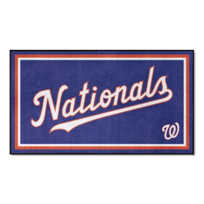 Fan Mats  LLC Washington Nationals 3x5 Rug Navy