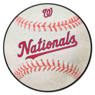 Fan Mats  LLC Washington Nationals Baseball Mat White