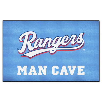 Fan Mats  LLC Texas Rangers Ulti-Mat Man Cave Blue