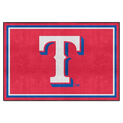 Fan Mats  LLC Texas Rangers 5x8 Rug Red