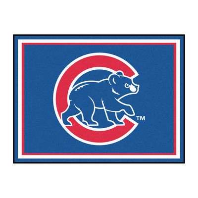 Fan Mats  LLC Chicago Cubs 8x10 Rug Blue