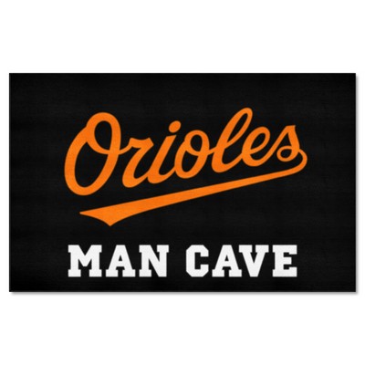 Fan Mats  LLC Baltimore Orioles Ulti-Mat Man Cave Black