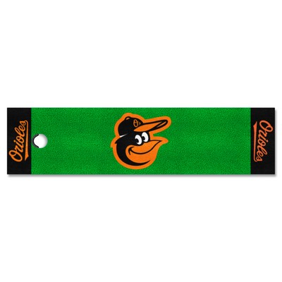 Fan Mats  LLC Baltimore Orioles Putting Green Mat Green