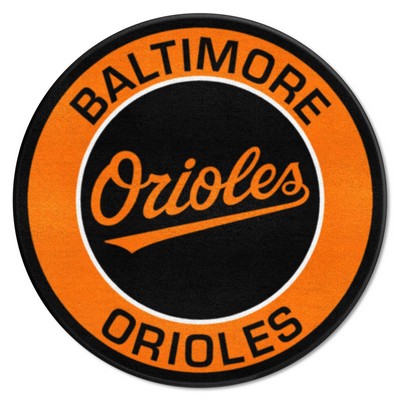 Fan Mats  LLC Baltimore Orioles Roundel Mat Orange