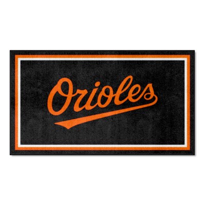 Fan Mats  LLC Baltimore Orioles 3x5 Rug Black