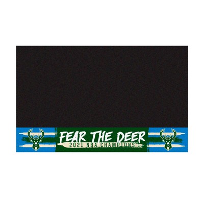 Fan Mats  LLC Milwaukee Bucks Grill Mat Green