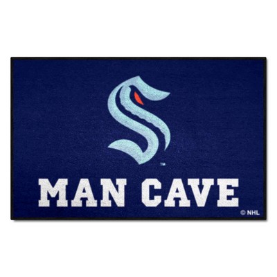 Fan Mats  LLC Seattle Kraken Starter Mat Man Cave Navy