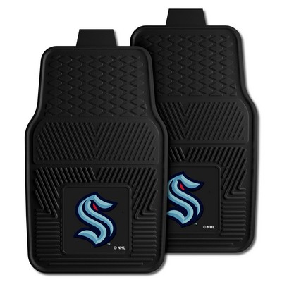 Fan Mats  LLC Seattle Kraken 2-pc Vinyl Car Mat Set Black