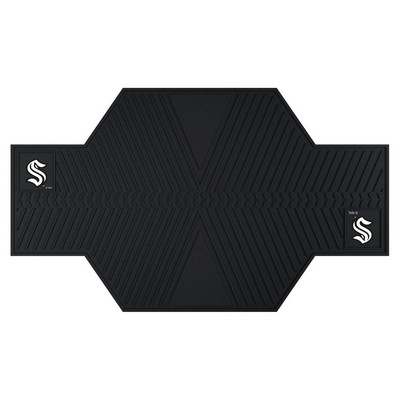 Fan Mats  LLC Seattle Kraken Motorcycle Mat Black