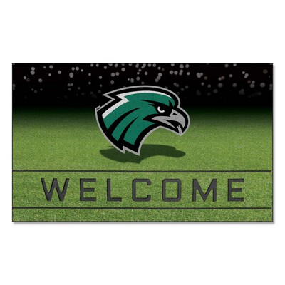 Fan Mats  LLC Northeastern State Riverhawks Crumb Rubber Door Mat Green