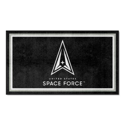 Fan Mats  LLC U.S. Space Force n/a 3x5 Rug Black