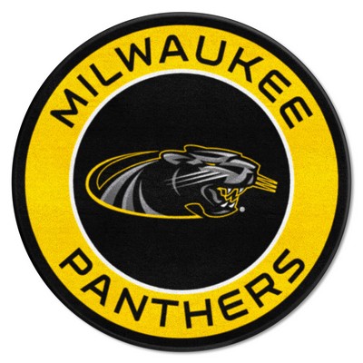 Fan Mats  LLC Wisconsin-Milwaukee Panthers Roundel Mat Yellow