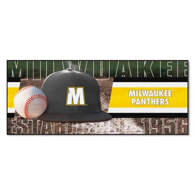 Fan Mats  LLC Wisconsin-Milwaukee Panthers Baseball Runner Black