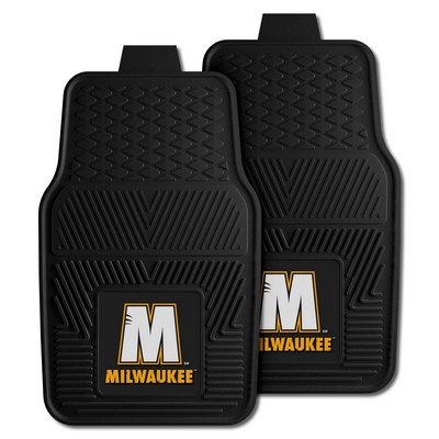 Fan Mats  LLC Wisconsin-Milwaukee Panthers 2-pc Vinyl Car Mat Set Black