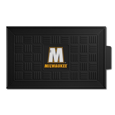 Fan Mats  LLC Wisconsin-Milwaukee Panthers Medallion Door Mat Black